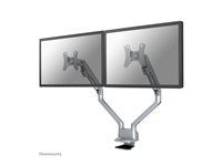 Montážní sada - plný pohyb - pro 2 LCD displeje - stříbrná - velikost obrazovky: 10"-32" - upevnění svorkou, průchodka, upevnitelné na stůl