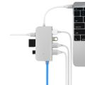 LMP USB-C mini Dock 8-port - Silver Aluminium
