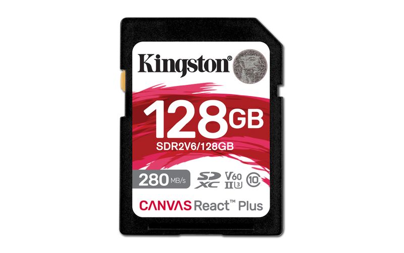 Kingston Canvas React Plus/SDXC/128GB/UHS-II U3 / Class 10
