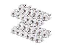Startech - Konektor keystone - 90°, 110 punch down - CAT 6 - UTP - RJ-45 - bílá - kompatibilní s TAA (balení 24)