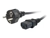 Elektrický kabel - power CEE 7/7 (M) do power IEC 60320 C13 - 1 m - lisovaný - černá - Evropa