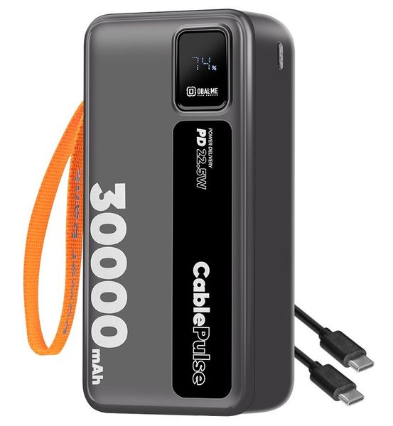 OBAL:ME CablePulse Powerbanka 30000mAh 22,5W Black