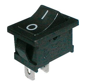 Přepínač kolébkový 2pol./2pin ON-OFF 250V/6A černá 0-I