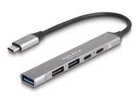 4 Port Slim USB Type-C Hub with 1 x USB