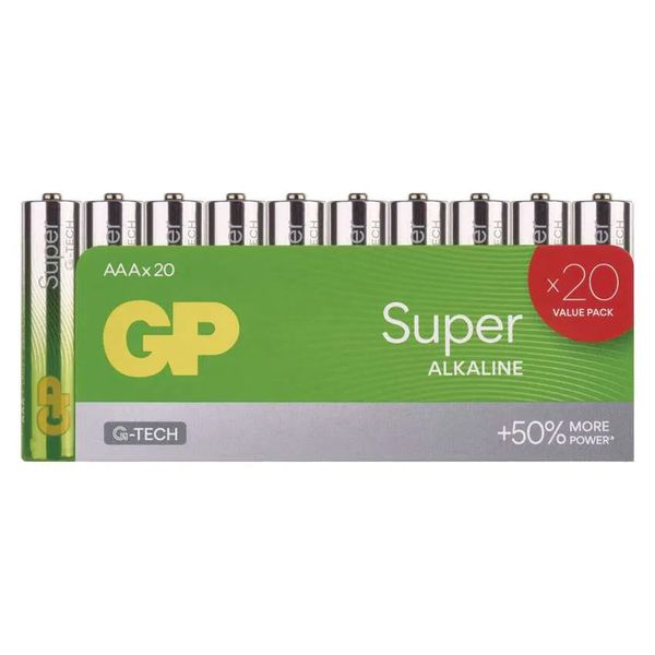 Baterie AAA (R03) alkalická GP Super 20ks