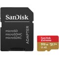 SanDisk Extreme SDXC 512GB 190MB/s V30 + adaptér