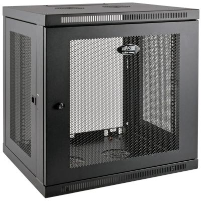 Skříň SmartRack 12U, Mini Rack, Š=600mm, Hl=550mm, hloubka pro přepínače, montáž na stěnu