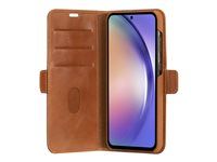 Pouzdro s klopou pro mobilní telefon - kůže full-grain - bronz - pro Samsung Galaxy A54