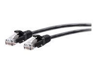 Black - Patch kabel - RJ-45 (M) do RJ-45 (M) - 2.7 m - 4.8 mm - UTP - CAT 6a - lisovaný, provedení bez hrbolků - černá