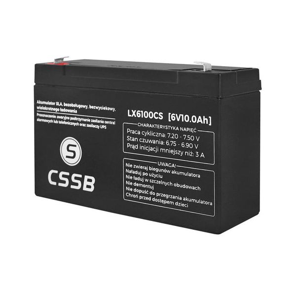 Olověný akumulátor 6V 10Ah LTC BATE-14193