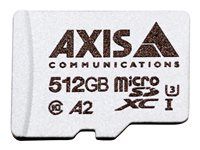 Paměťová karta flash (adaptér microSDXC na SD zahrnuto) - 512 GB - A2 / UHS-I U3 / Class10 - microSDXC UHS-I - bílá (balení 10) - pro AXIS D3110, M3085, M3086, M3215, M5075, M7116, Q1656, Q1715, Q1942, Q6100; P37 Series