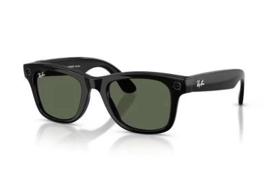 Meta Ray-Ban Gen2 Wayfarer, Black, G15 Green (Large)