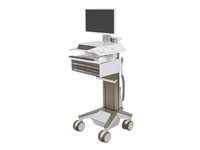 Vozík - Electric Lift - pro LCD displej / PC vybavení - uzamykatelný - zdravotní - bílá, teplá šedá - velikost obrazovky: až 27" - 320 Wh - lithium-železo-fosfátové - kompatibilní s TAA