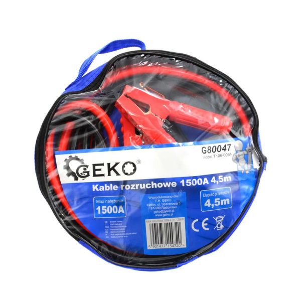 Kabely startovací 1500A 4,5m GEKO G80047