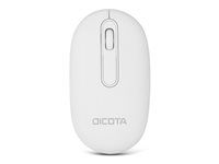 Myš - pravák a levák - optický - 3 tlačítka - bezdrátový - 2.4 GHz, Bluetooth - bezdrátový přijímač USB - bílá