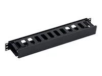 19'' vyvazovací panel 1U plastový, černý RAL9005