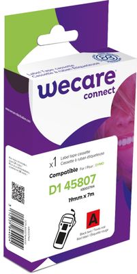 WECARE ARMOR páska kompatibilní s DYMO S0720870,Black/Red,19MM*7M