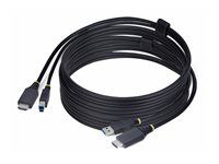 StarTech 10ft (3m) HDMI and USB 5Gbps KVM Cable - Kabel klávesnice / videa / myši (KVM) - HDMI, USB typ A (M) do HDMI, USB Type B (M) - 3 m - podpora 4K60Hz, podpora HDR10 - cerná