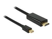 HDMI kabel - Mini DisplayPort s piny (male) do HDMI s piny (male) - 1 m - černá