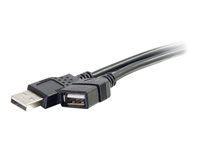 USB A to USB A Extension Cable - USB 2.0 - M/F - Prodlužovací šňůra USB - USB (M) do USB (F) - 2 m - černá