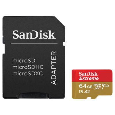 SanDisk Extreme SDXC 64GB 170MB/s V30 + ada