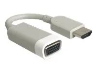 Video adaptér - HD-15 (VGA) se zdířkami (female) do HDMI s piny (male) - bílá