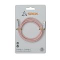 SBOX Kabel USB-C samec/USB-C samec, 1m, růžový