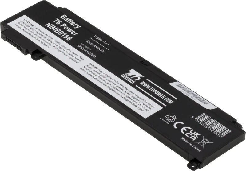 Baterie T6 Power pro Lenovo ThinkPad T460s, T470s, 2065mAh, 24Wh, 3cell, Li-Pol