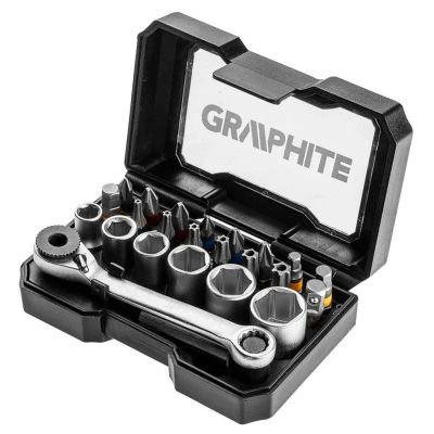 GRAPHITE 56H610, Sada bitů + ráčna, 25 mm, 24 ks