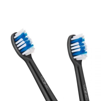 Hlavice pro zubní kartáčky TEESA Sonic Black tvrdá