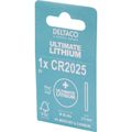DELTACO Ultimate, baterie LITHIUM CR2025, 1 ks