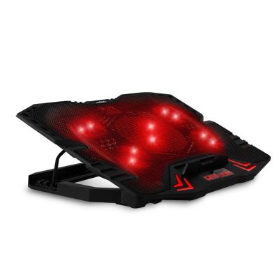 EVOLVEO Ania 5R, chladicí podložka pro notebook, 5x ventilátor, červené podsvícení