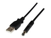 USB A to 5.5mm DC - 1 Meter USB to 5.5mm DC Plug (USB2TYPEN1M) - Elektrický kabel - USB (pouze napájení) (M) do DC jack 5,5 x 2,5 mm (M) - 1 m - lisovaný - černá - pro P/N: HDBOOST