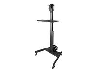 Portable Stand-Up Cart - Vozík - pro LCD displej / PC vybavení - ocel - černá
