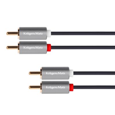 Kabel 2x Cinch konektor / 2x Cinch konektor 3m KRUGER & MATZ KM1211 Basic
