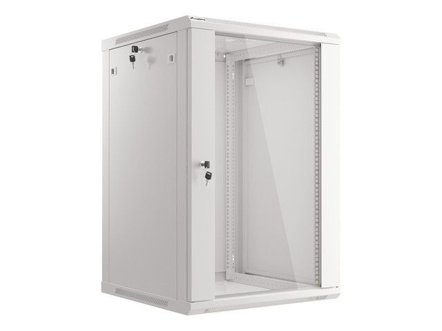 Lanberg 19" racková skříň pro montáž na stěnu 18u/600x600 (flat pack) šedá V2