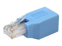 Network adapter cable - RJ-45 (M) to RJ-45 (F) - blue - ROLLOVER - Síťový kabel adaptér - RJ-45 (M) do RJ-45 (F) - modrá