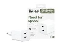 PanzerGlass empower nabíječka Turbo GaN 45 W 2x USB-C, bílá