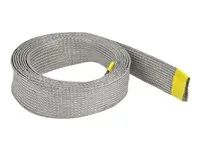 Braided sleeve for EMC shielding stretch