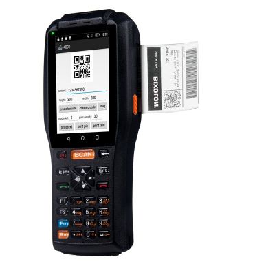 QUNSUO Mobilní PDA 1D, Android V6.0 s tiskárnou