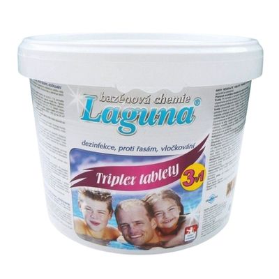 Multifunkční tablety pro chlorovou dezinfekci bazénové vody LAGUNA 3v1 Triplex 5kg