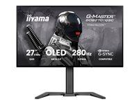 iiyama G-MASTER Titan Falcon GOB2701QSC-B1 - OLED monitor - hraní her - 27" - 2560 x 1440 QHD @ 280 Hz - 1500 cd/m² - 0.03 ms - HDMI, DisplayPort - reproduktory - černá