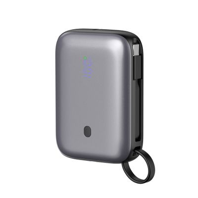 Platinet Powerbanka 10000 mAh 20W Power Delivery, 2xUSB-C, 1xUSB-A, kabel USB-C 1m, černá