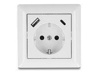 Wall Socket with two USB Charging Ports