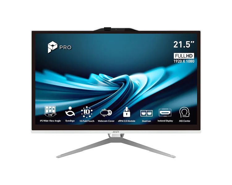 MSI PRO/AP222T 14MA-669EU/21,5"/FHD/T/G7400/8GB/128GB/Intel int/W11P/Bílá/3R
