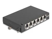 Mini Desktop Patch Panel RJ45 jack 6 por