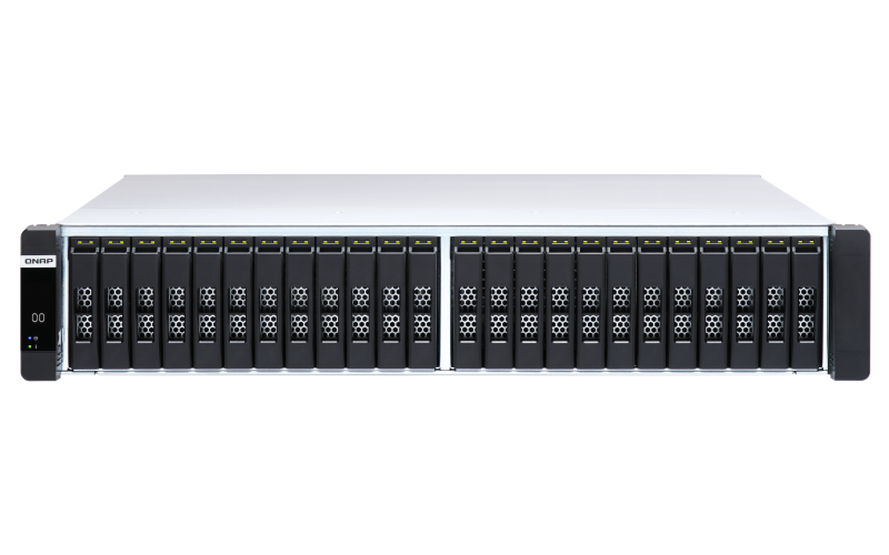QNAP ES2486dc-2142IT-96G (all-flash ZFS NAS, duální řadič, 2x Xeon, 2x 48GB RAM, 24x 2,5" SAS)