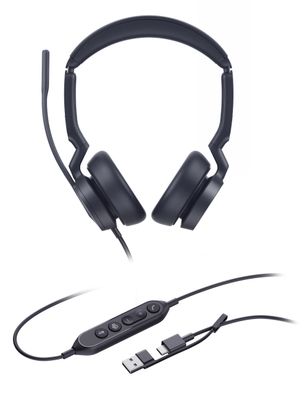 Yealink UH46 Dual UC USB-C/A, náhlavní souprava
