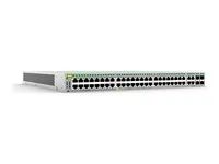 Allied Telesis AT iGS950/52PS - Přepínač - inteligentní - 48 x 10/100/1000 (PoE+) + 4 x combo 100/1000 SFP/RJ-45 - proudění vzduchu ze strany na stranu - desktop, pro připevnění na zeď, Lze montovat do rozvaděče - PoE+ (740 W) - kompatibilní s TAA