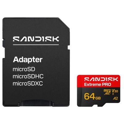 SanDisk Extreme PRO SDXC 64GB 200MB/s V30 + adaptér
